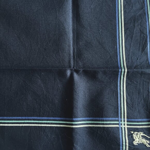 Vintage Burberry Cotton Scarf– NWT – Embroidered Logo - Picture 4 of 8